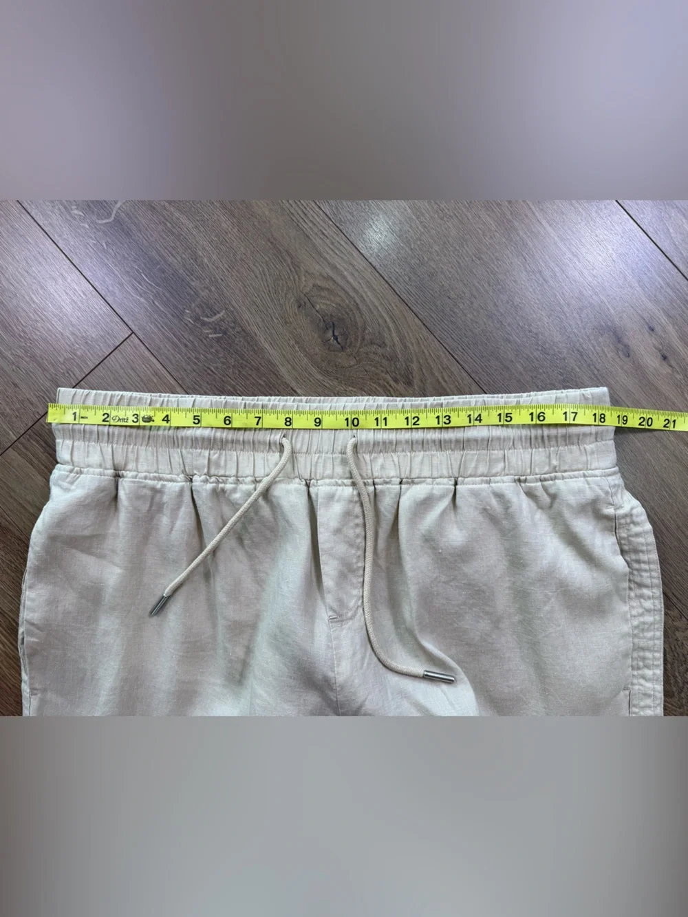 Quince 100% European Linen Wide Leg Pants Tan Size XL